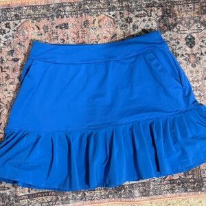 Blue Ruffled Women's golf skirt